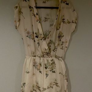Nude floral dress